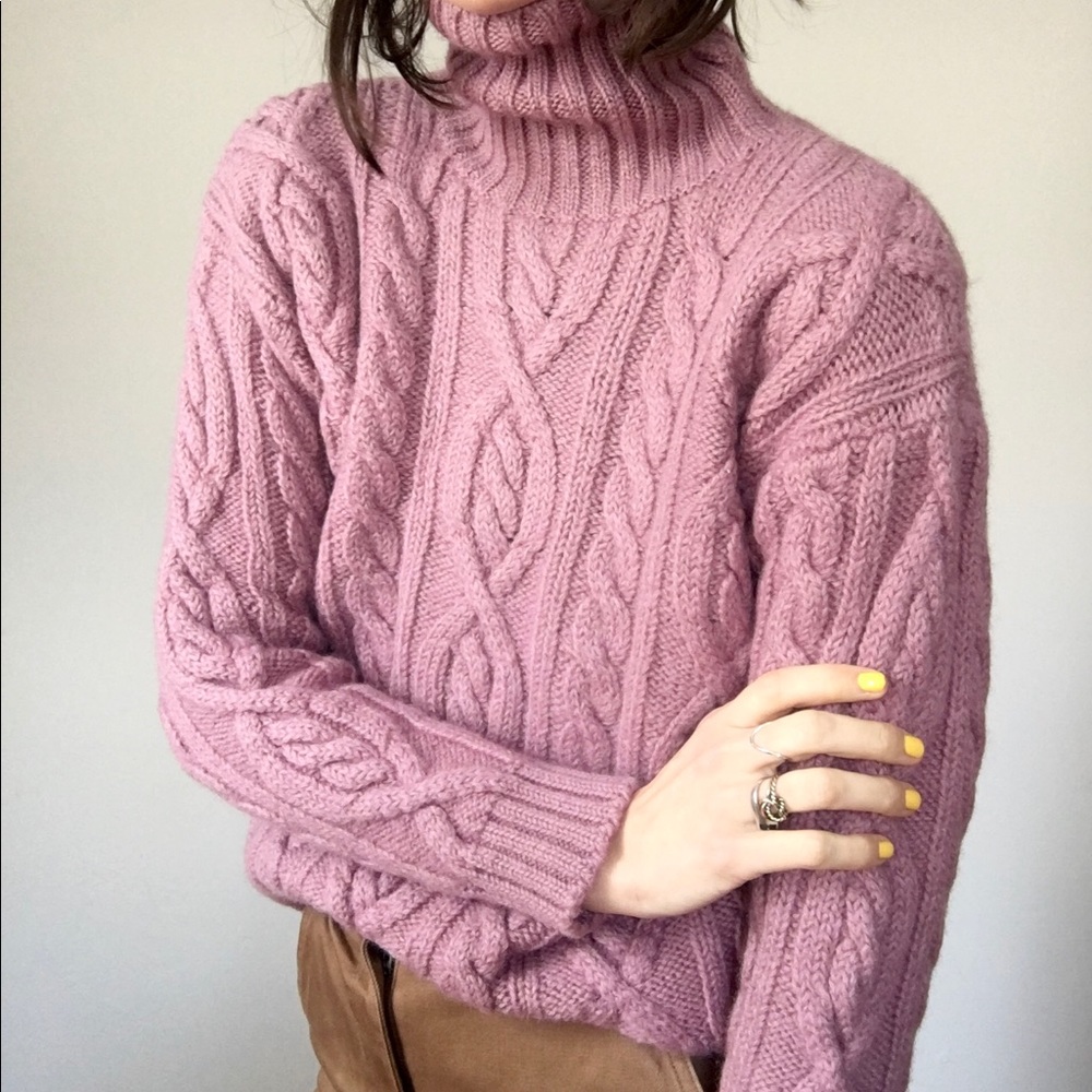 100% wool chunky turtleneck sweater - Picture 15 of 15